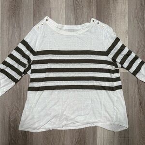 Chico's size 3 stripped shirt. 3/4 sleeve
